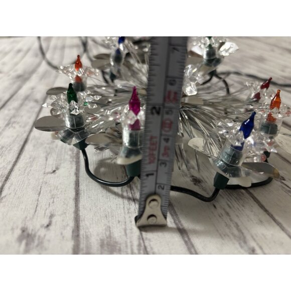 PAIR Christmas Wall Hanging Tree Toppers Snowflake Decor Multicolored Lights 6” - Picture 13 of 15